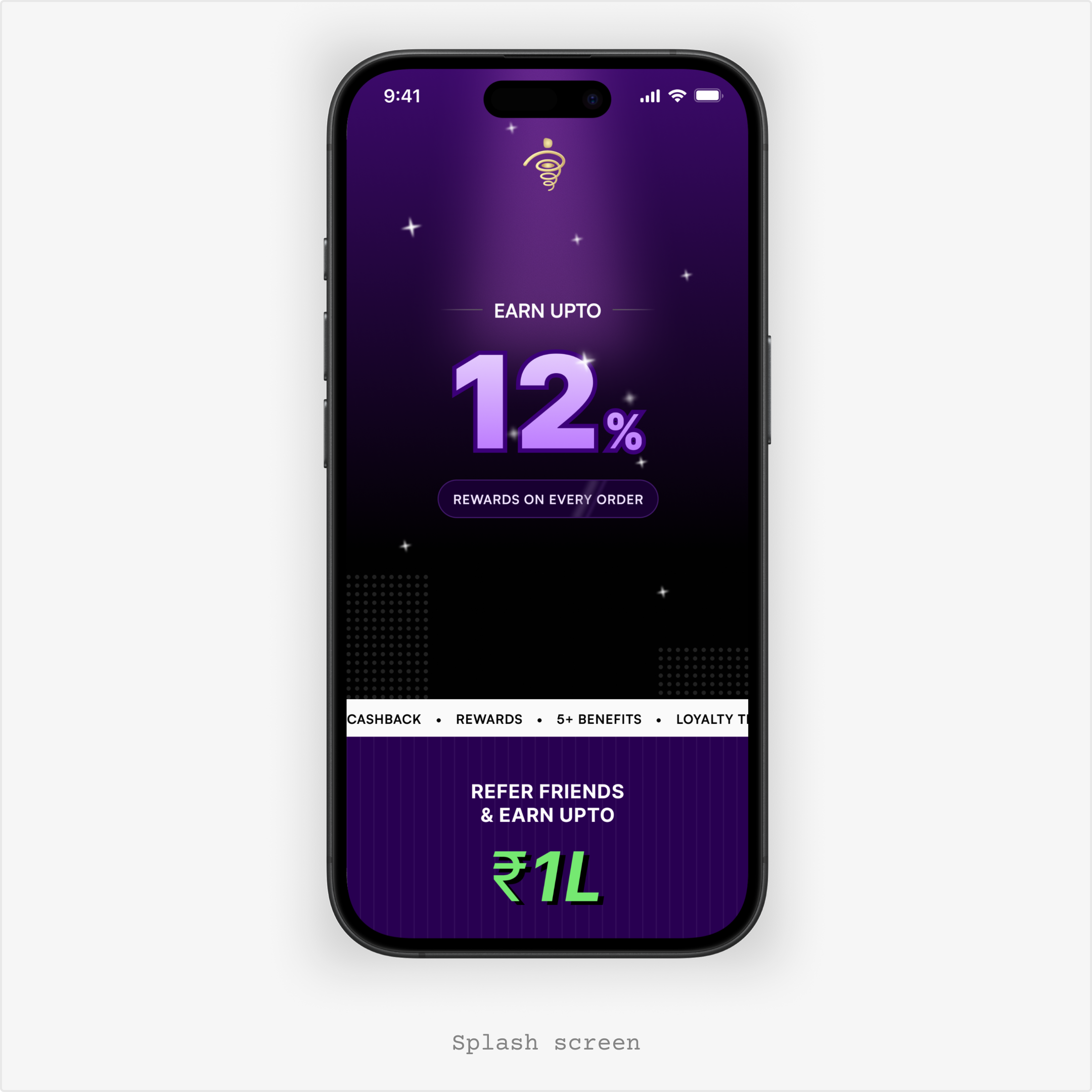 Loyalty level screen