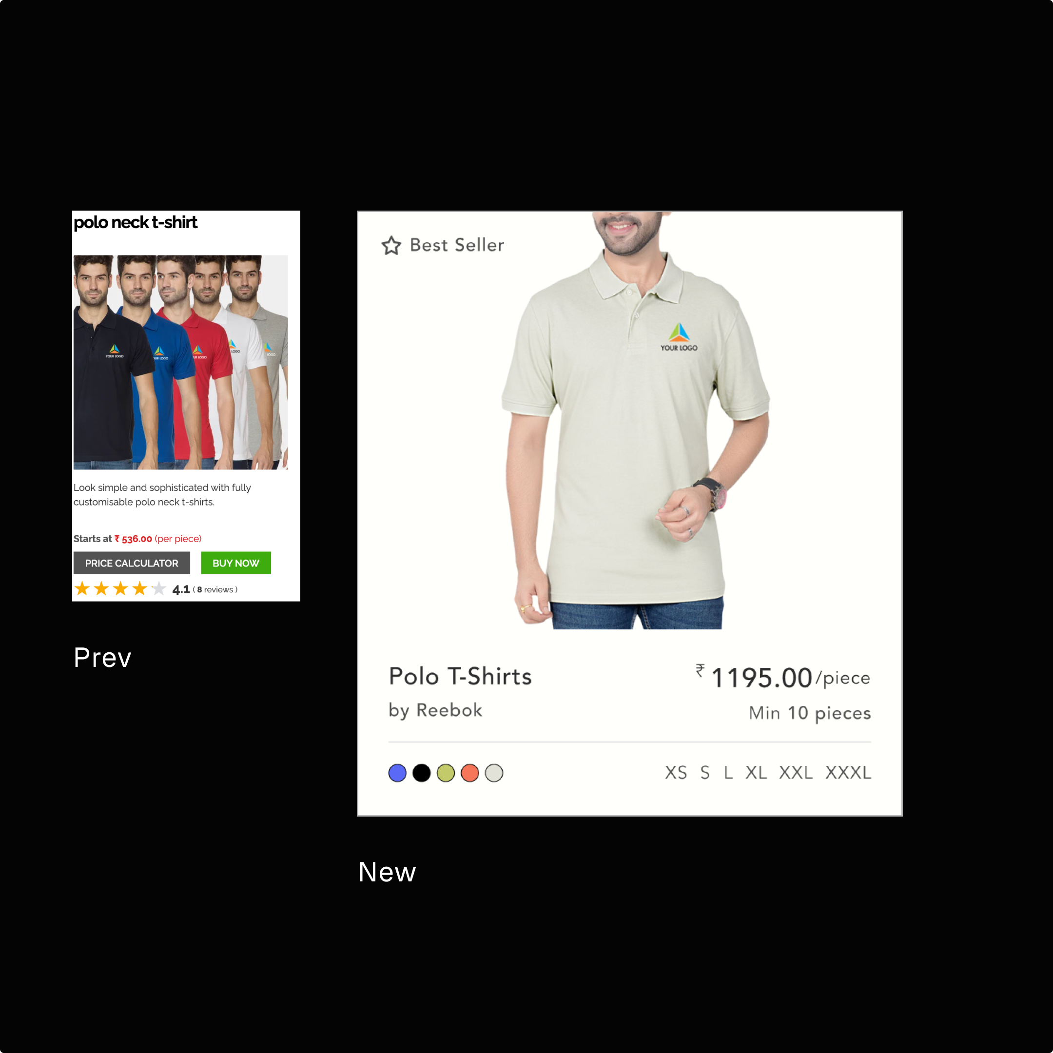 Mobile merchandise product screen