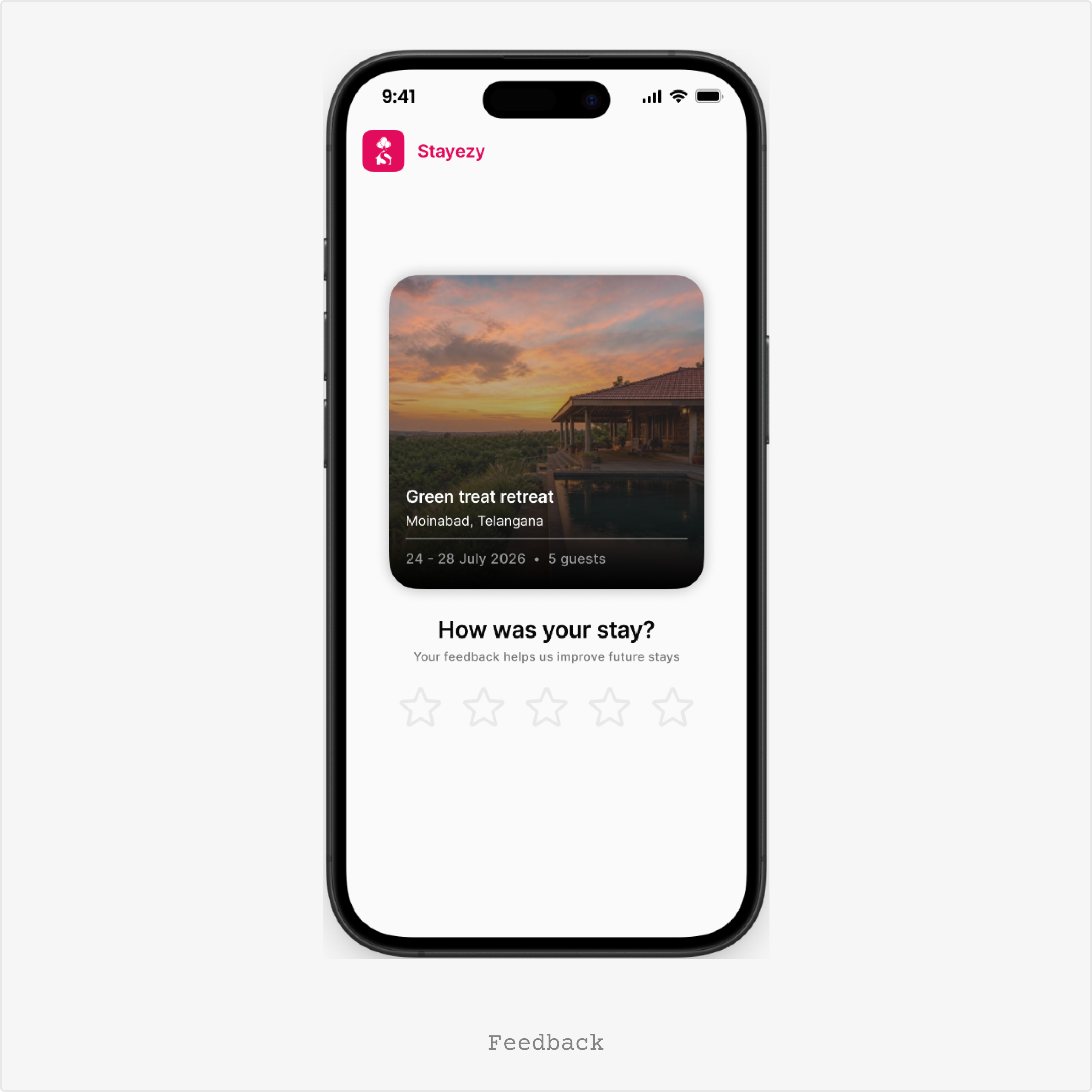 Feedback screen