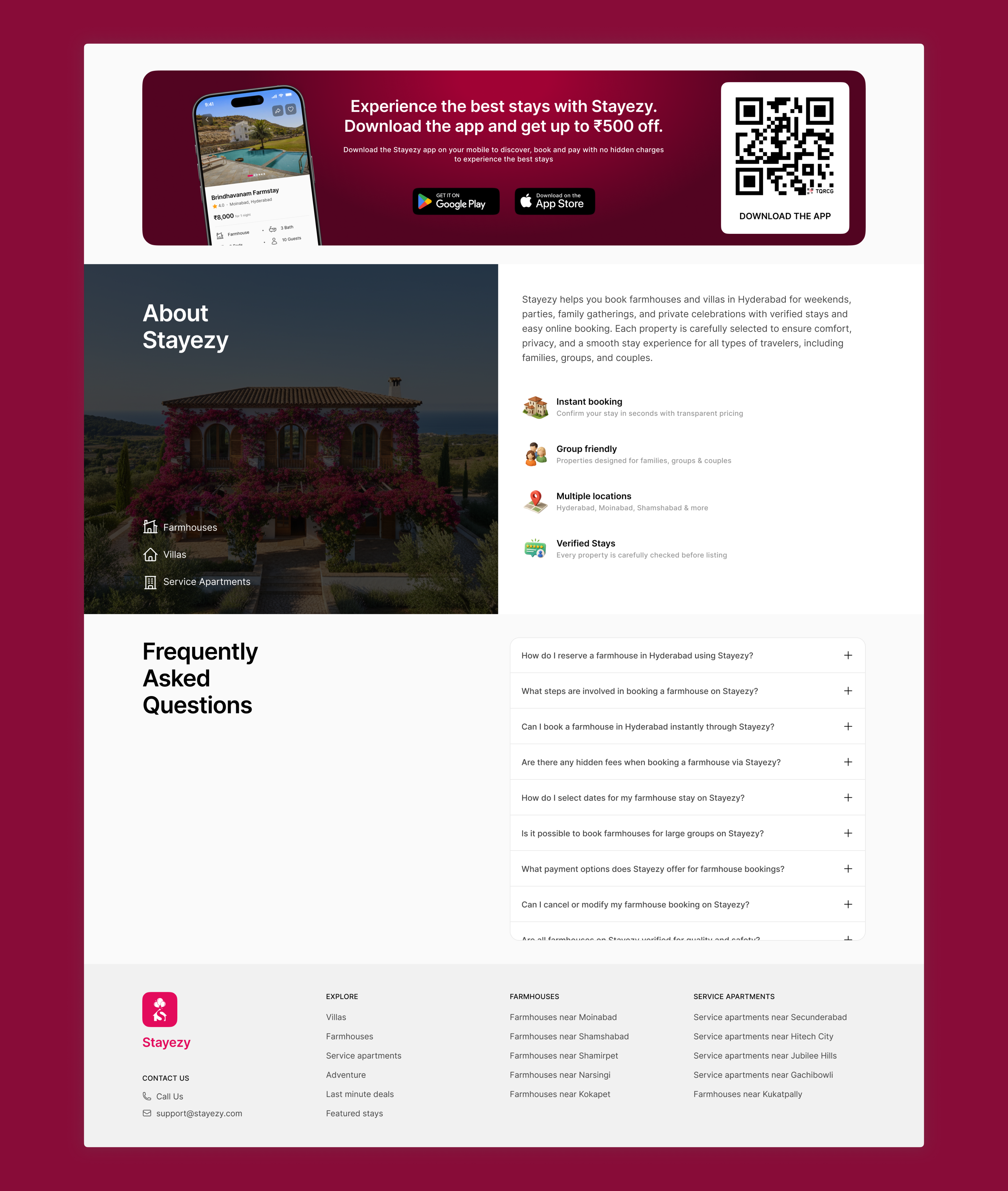 Stayezy website experience